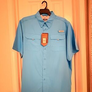 Eddie Bauer Men's Blue Casual Button-Down Shirt